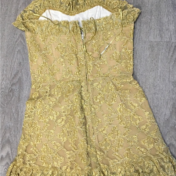 Betsey Johnson 1990’s Gold Cocktail Dress vintage - Picture 4 of 8